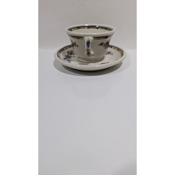 Syracuse China Dewitt Clinton Pilgrim Floral Pattern Vintage Cup Saucer Set - Picture 5 of 16